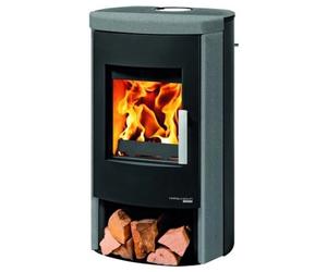 Poêle à bois Haas & Sohn BALI easy 6 kW Noir perle/Gris quartzite