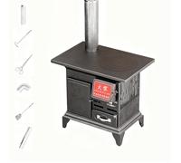 Poêle à Bois Intérieur, Rocket Stove Portable en Acier Epais avec Four et Cheminée, for Maisons Rurales Camping en Plein Air Jardins de Villas Cuisson Chauffage