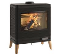 Poêle à Bois - INVICTA - P610449 - 9 kW - Noir - Fonte