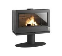 Poêle à bois ELTON 12 kW - Rdt: 75% - Bâches 80 cm - 100% fonte - Anthracite