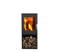Poêle à bois – JACCO BÛCHER étanche – 5 kW – Acier vertical avec bûcher