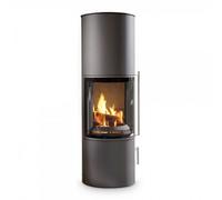 Poêle à bois Koppe Akono 7 kW Accumulateur de chaleur Acier gris