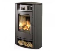 Poêle à bois Koppe Caron Aqua 10,5 kW Hydro Acier gris