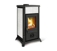 Poêle à bois La Nordica Gemma Lean Ceramica 6,5 kW Elegance Weiß Infinity