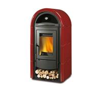 Poêle à bois La Nordica Stefany Forno BII 10,6 kW avec compartiment de cuisson majolique bordeaux
