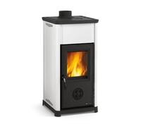 Poêle à bois La Nordica Tea 6,6 kW Acier émaillé blanc porcelaine