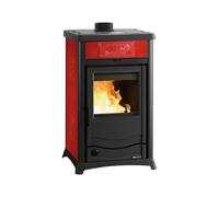Poêle à bois La Nordica TermoRossella Plus DSA.16 11,1 kW Hydro Majolique Liberty Bordeaux