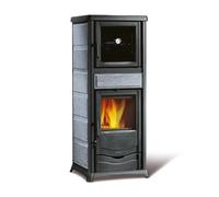 Poêle à bois La Nordica TermoRossella Plus Forno DSA.16 11,1 kW Hydro avec compartiment de cuisson pierre naturelle