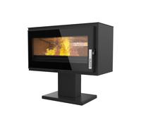 Poêle à bois – LARRY SUR PIED – 8,5 kW – Acier horizontal avec bûcher – EcoDesign