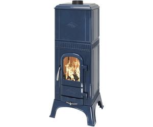 Poêle à bois Leda Edda plus 6 kW Habillage émaillé bleu pétrole