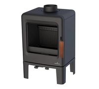 POÊLE À BOIS LIRA ÉTANCHE EN FONTE 5KW - Noir
