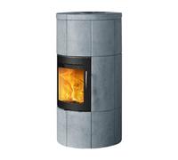 Poêle à bois Lotus M1 | 6 kW accumulateur de chaleur Revêtement en pierre ollaire, Noir
