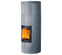 Poêle à bois Lotus M2 ecoLine 5,5 kW accumulateur Revêtement en pierre ollaire, Noir