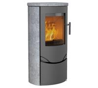 Poêle à bois Lotus Prio 5 | 7 kW Revêtement en pierre ollaire, Gris