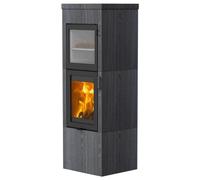 Poêle à bois Lotus QM40 5,7 kW Habillage Indian Night, Noir, arrière