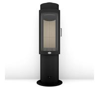 Poêle à bois Max Blank Dijon S 8,5 kW Acier anthracite avec émerillon