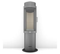 Poêle à bois Max Blank Dijon S 8,5 kW Acier gris pierre avec émerillon