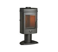 Poele a Bois INVICTA Mesnil - Puissance optimale 8 kW - Max: 12kW- Bûches 34 cm max - Fonte - Fabriqué en France - Ecodesign