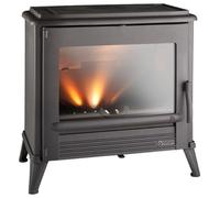 Poêle à bois MODENA - 10 kW - Rdt: 77% - B. 50 cm - 100% Fonte anthracite