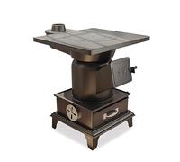 Poêle À Bois Multifonction, Chauffage Camping, Poele a Bois en Fonte, pour la Cuisine en Extérieur/dans le Jardin, Chauffage Sous Tente(48.5cm/19in)