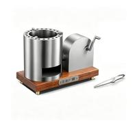 Poêle À Bois Multifonction, Poêle À Manivelle | Mini-réchaud À Charbon Portable, Réchaud Pour Fondue En Plein Air, Poêle À Bois Compact Pour Le Camping(Silver-B)