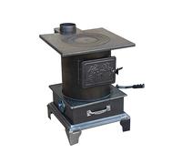 Poeles A Bois, Poele A Bois Fonte, Poêle de Tente de Camping Multifonctionnel, Poêle à Bois pour la Cuisine de Chauffage D'abri de Tente à la Maison, Noir