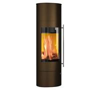 Poêle à bois Olsberg Palena PowerBloc! Compact 5 kW étanche Corps noir, revêtement latéral en acier moka