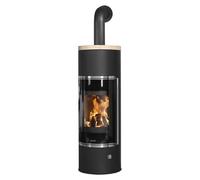Poêle à bois Oranier Arena Aqua 2.0 | 8,5 kW Hydro Acier noir, dessus pierre sable