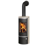 Poêle à bois Oranier Corso 2.0 | 7 kW Calcaire Crème, corps acier noir
