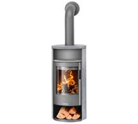 Poêle à bois Oranier Polar Neo 6 | 6,5 kW Acier gris, revêtement en pierre ollaire