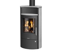 Poêle à bois Oranier Pori Aqua 10 kW Hydro Corps en acier noir, pierre ollaire