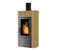 Poêle à bois Palazzetti Elisa 9,7 kW Revêtement en céramique jaune Sahara