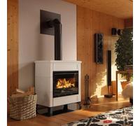 Poêle à bois Palazzetti Elsa New 9 kW Revêtement céramique Beige