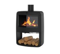 Poêle à bois – PAUL BÛCHER – 10 kW – Fonte étanche avec rangement bois – EcoDesign