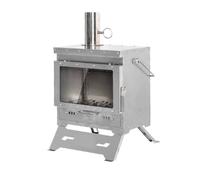 Poêle à bois portable - Cheminée de camping multi-combustibles avec design sans fumée pour chauffage extérieur