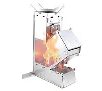 Poele a Bois Portable en Acier Inoxydable, Poêle de Tente de Camping Multi-combustibles Démontable pour Le Camping, La Randonnée et La Cuisine en Plein Air(18x11.5x5.5cm/7x4.5x2.2in)