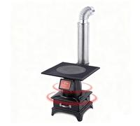 Poêle à bois portable en fonte pour chauffage intérieur et extérieur, camping, tente et cabine, utilisation d'urgence avec tuyaux de cheminée