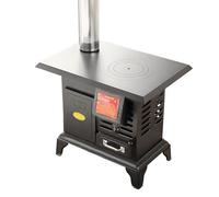 Poêle à bois portable, multifonctionnel, en fonte épaisse, à double usage (chauffage intérieur et extérieur), à chauffage rapide, idéal pour le camping.