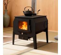 PoêLe à Bois Portable, PoêLe à GranuléS Avec FenêTre Et Four, Double Joint, Sans FuméE For Un Chauffage Rapide, La Cuisson Et Le Camping