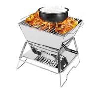 Poêle à bois portable, poêle de camping à bois | Mini poêle de camping à en acier inoxydable pour barbecue,Poêle d'extérieur pliable et Stable, brûleur à pour feu de, Barbecue et pique-