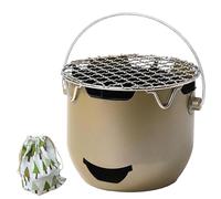 Poêle à Bois Portable pour Tente avec Poignée de Transport, Poêle de Tente de Camping pour Le Camping, Le Jardin, Les Pique-niques et Les Barbecues en Plein Air(Green)