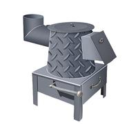 Poêle à bois portable, robuste, en fonte, pour chauffer et cuisiner, stable pour une utilisation intérieure, extérieure et en camping.