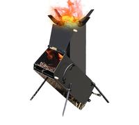 Poêle à bois portable Rocket - Réchaud de cuisson compact pour le camping | Chauffage à bois d'extérieur pour tente randonnée survie terrasse cuisine cuisine urgence chauffage Bushcraft poêle