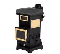 Poêle À Bois Pour Chauffage Multifonction Efficace Avec Fenêtre De Visualisation Grand Four Et Tiroir À Cendres Pour Cuisiner Et Chauffer, Sans Fumée(300cm chimney)