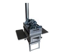 Poêle à Bois Pour Sauna Poêle à bois pliable for camping, stockage de charbon, poêle sauna, chauffage tente, portable(Black)