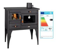 Poêle à bois Prity 1P34L - Noir - Sortie de cheminée gauche ou droite - 10,1 kW