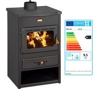 Poêle à bois Prity K1 CP - 9.5 kW avec dessus en fonte