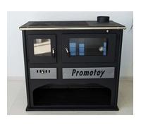 Poêle à bois - PROMETEY - modèle Praktik Lux - 11 KW - avec four de cuisine