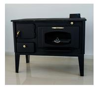 Poele a bois PROMETEY Nar Type glass 7 kW avec four classe None sortie 130 mm