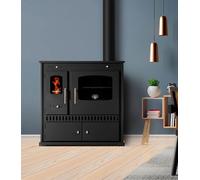 Poêle à bois PROMETEY Perfect Eco 7 kW Plaque de cuisson en fonte Poêle à bois